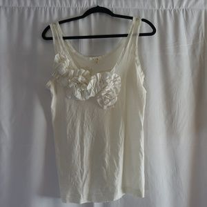 J Crew tank with Ruffle Detail